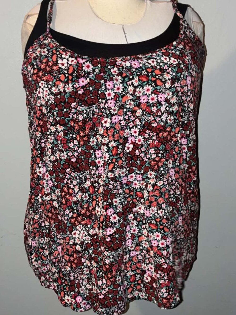 Torrid Challis Braided Sleeveless Tank — Floral — Size 2 NWOT